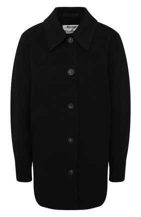 Женское шерстяное пальто ACNE STUDIOS черного цвета по цене 94650 руб., арт. A90224 | Фото 1 Женское шерстяное пальто ACNE STUDIOS черного цвета, арт. A90224 | Фото 1