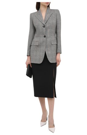 Женский шерстяной жакет ALEXANDER MCQUEEN серого цвета по цене 199500 руб., арт. 649770/QJAB0 | Фото 2 Женский шерстяной жакет ALEXANDER MCQUEEN серого цвета, арт. 649770/QJAB0 | Фото 2