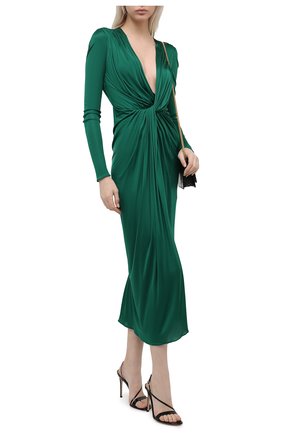 Женское платье из вискозы DOLCE & GABBANA зеленого цвета по цене 146500 руб., арт. F6I4RT/HU7FI | Фото 2 Женское платье из вискозы DOLCE & GABBANA зеленого цвета, арт. F6I4RT/HU7FI | Фото 2