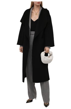 Женское пальто из шерсти и кашемира TOTÊME черного цвета, арт. 211-110-717 | Фото 2 (Материал внешний: Шерсть; Рукава: Длинные; 1-2-бортные: Однобортные; Стили: Классический; Длина (верхняя одежда): Длинные)