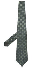Мужской шелковый галстук CANALI хаки цвета, арт. 18/HJ03076 | Фото 2 (Принт: С принтом; Материал: Текстиль, Шелк)