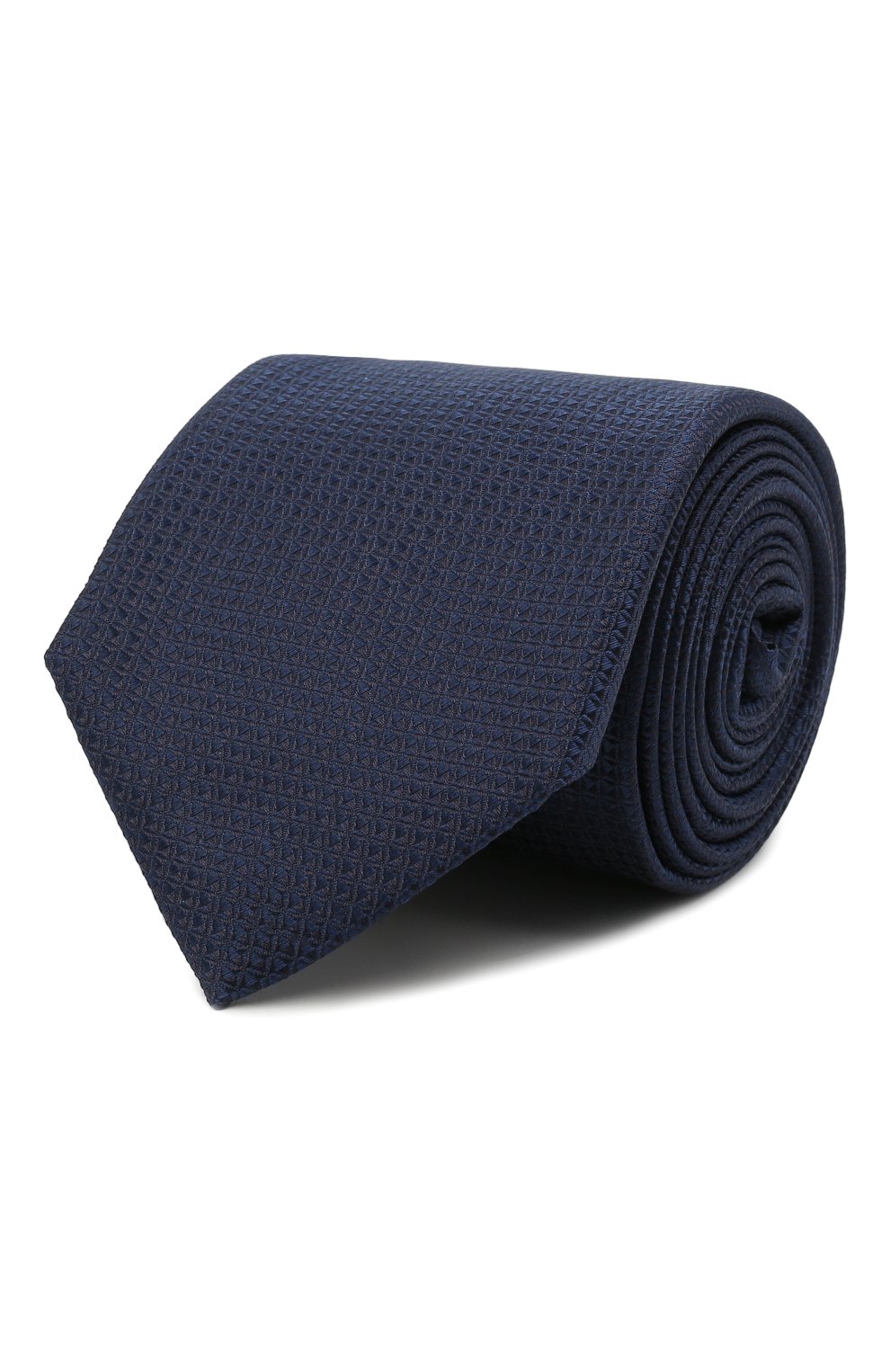 Мужской шелковый галстук CANALI темно-синего цвета, арт. 18/HJ03125 | Фото 1 (Принт: С принтом; Материал: Текстиль, Шелк)