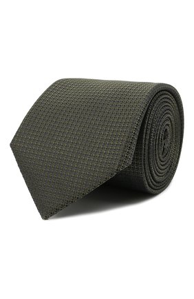 Мужской шелковый галстук CANALI хаки цвета по цене 11000 руб., арт. 18/HJ03125 | Фото 1 Мужской шелковый галстук CANALI хаки цвета, арт. 18/HJ03125 | Фото 1