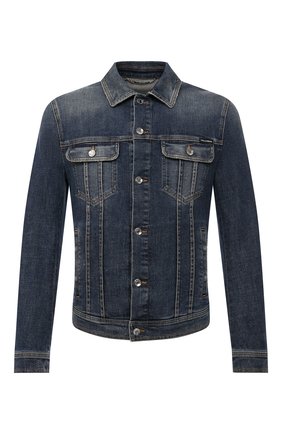 Мужская джинсовая куртка DOLCE & GABBANA синего цвета по цене 76000 руб., арт. G9JC2D/G8CR7 | Фото 1 Мужская джинсовая куртка DOLCE & GABBANA синего цвета, арт. G9JC2D/G8CR7 | Фото 1