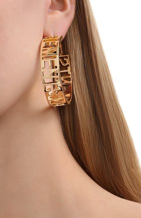 Женские серьги VETEMENTS золотого цвета по цене 52800 руб., арт. WE51EA100G | Фото 2 Женские серьги VETEMENTS золотого цвета, арт. WE51EA100G | Фото 2