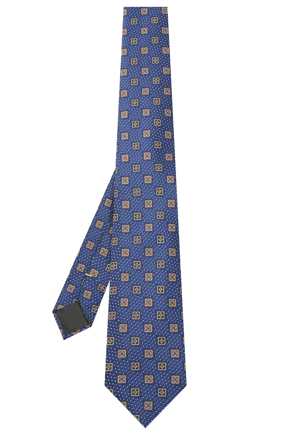 Мужской шелковый галстук CANALI темно-синего цвета, арт. 18/HJ03081 | Фото 2 (Принт: С принтом; Материал: Текстиль, Шелк)