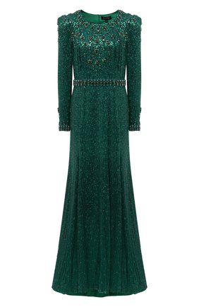 Женское платье с пайетками JENNY PACKHAM зеленого цвета по цене 472500 руб., арт. HHD136L | Фото 1 Женское платье с пайетками JENNY PACKHAM зеленого цвета, арт. HHD136L | Фото 1