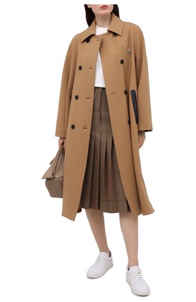 Женские кожаные кеды GIORGIO ARMANI белого цвета по цене 42850 руб., арт. X1X026/XF475 | Фото 2 Женские кожаные кеды GIORGIO ARMANI белого цвета, арт. X1X026/XF475 | Фото 2 (Подошва: Платформа; Материал внутренний: Текстиль, Натуральная кожа)