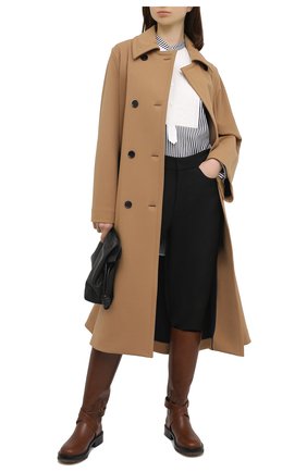 Женская хлопковая рубашка VICTORIA BECKHAM черно-белого цвета по цене 68800 руб., арт. 1121WSH002241A | Фото 2 Женская хлопковая рубашка VICTORIA BECKHAM черно-белого цвета, арт. 1121WSH002241A | Фото 2