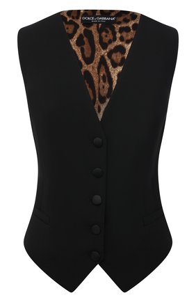 Женский жилет DOLCE & GABBANA черного цвета по цене 62650 руб., арт. F79V6T/FUBAJ | Фото 1 Женский жилет DOLCE & GABBANA черного цвета, арт. F79V6T/FUBAJ | Фото 1