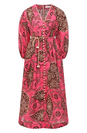 Женское льняное платье ZIMMERMANN розового цвета по цене 64150 руб., арт. 9366DLLU | Фото 1 Женское льняное платье ZIMMERMANN розового цвета, арт. 9366DLLU | Фото 1