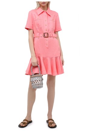 Женское льняное платье ZIMMERMANN розового цвета по цене 62800 руб., арт. 9369DP0P/WML | Фото 2 Женское льняное платье ZIMMERMANN розового цвета, арт. 9369DP0P/WML | Фото 2