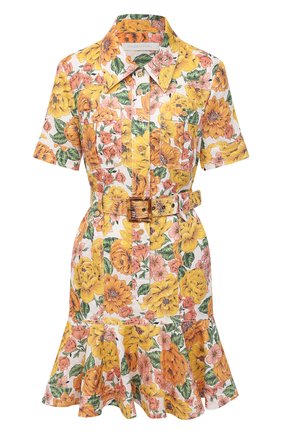 Женское льняное платье ZIMMERMANN желтого цвета по цене 62450 руб., арт. 9369DP0P/SFL | Фото 1 Женское льняное платье ZIMMERMANN желтого цвета, арт. 9369DP0P/SFL | Фото 1