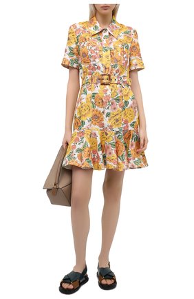 Женское льняное платье ZIMMERMANN желтого цвета по цене 62450 руб., арт. 9369DP0P/SFL | Фото 2 Женское льняное платье ZIMMERMANN желтого цвета, арт. 9369DP0P/SFL | Фото 2