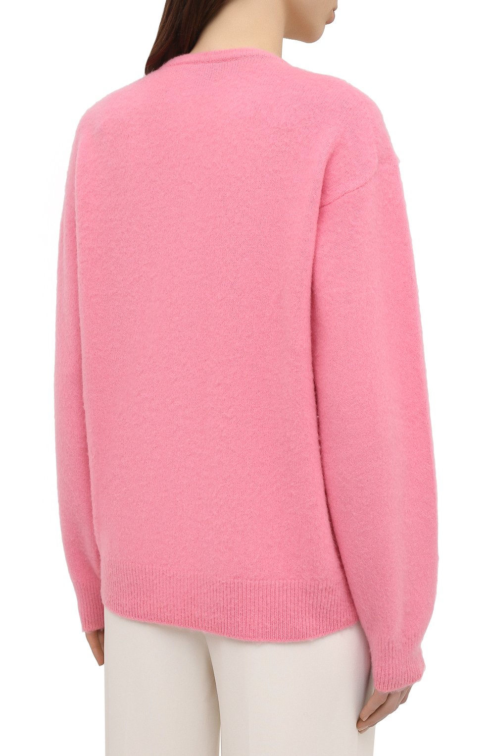 Женский кашемировый пуловер TOM FORD розового цвета, арт. MAK1049-YAX293 | Фото 4 (Материал внешний: Шерсть, Кашемир; Рукава: Длинные; Длина (для топов): Стандартные; Стили: Классический; Женское Кросс-КТ: Пуловер-одежда)