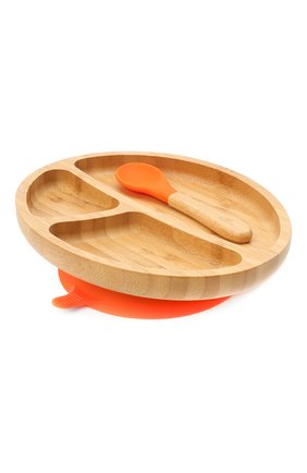 Детского тарелка с ложкой AVANCHY оранжевого цвета, арт. OTPL | Фото 1 (Кросс-КТ: Посуда; Материал: Растительное волокно)