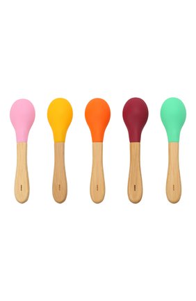 Детского набор из пяти ложек AVANCHY разноцветного цвета, арт. BSP5G | Фото 2 (Кросс-КТ: Посуда; Материал: Растительное волокно)