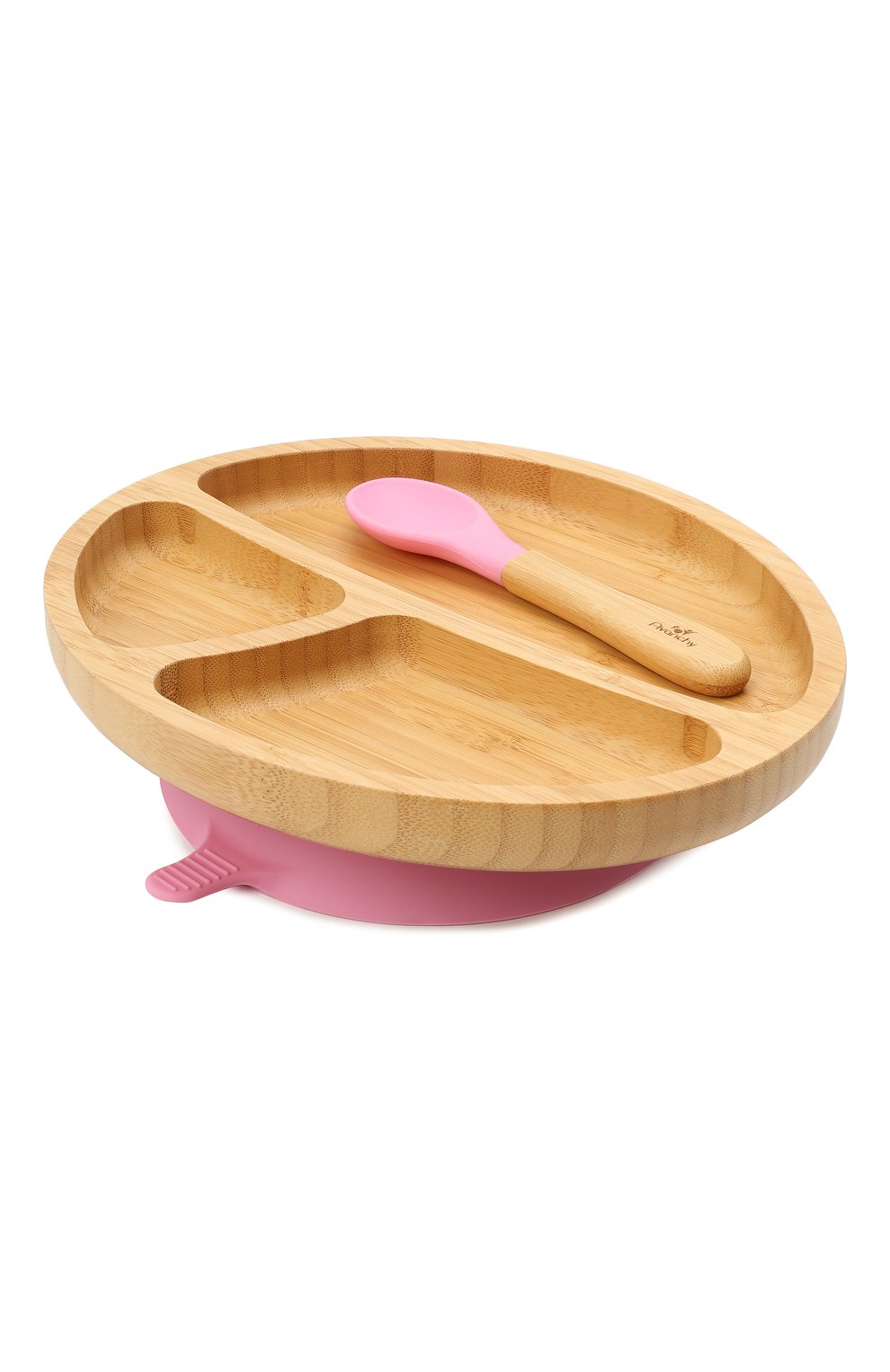 Детского тарелка с ложкой AVANCHY розового цвета, арт. PTPL | Фото 1 (Кросс-КТ: Посуда; Материал: Растительное волокно)