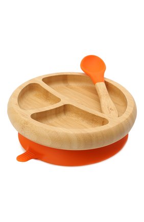 Детского тарелка с ложкой AVANCHY оранжевого цвета, арт. OBPL | Фото 1 (Кросс-КТ: Посуда; Материал: Растительное волокно)