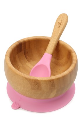 Детского пиала с ложкой AVANCHY р озового цвета, арт. PBBL | Фото 1 (Кросс-КТ: Посуда; Материал: Растительное волокно)