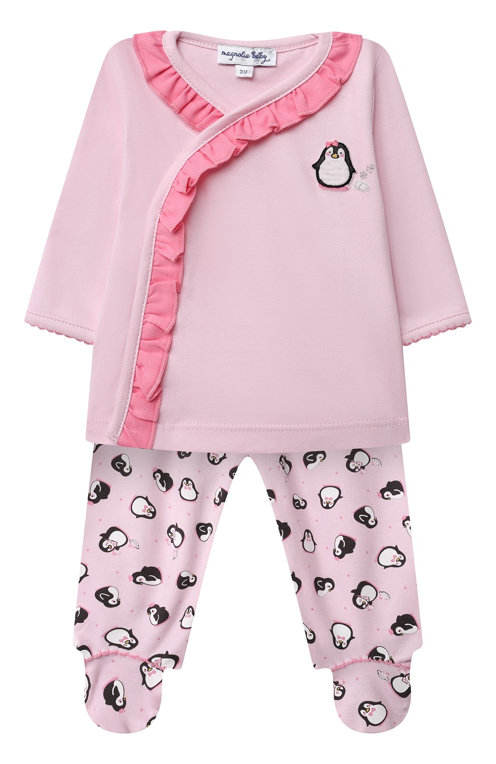 Детский комплект из распашонки и ползунков MAGNOLIA BABY розового цвета, арт. 788-732P-PK | Фото 1