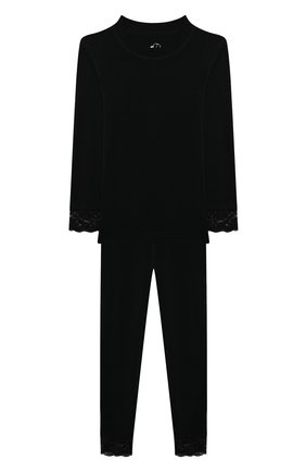 Детская комплект из лонгслива и брюк WOOL&COTTON черного цвета по цене 7320 руб., арт. BRUFPK | Фото 1 Детская комплект из лонгслива и брюк WOOL&COTTON черного цвета, арт. BRUFPK | Фото 1