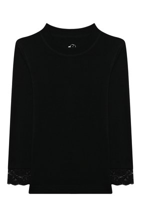 Детская комплект из лонгслива и брюк WOOL&COTTON черного цвета по цене 7320 руб., арт. BRUFPK | Фото 2 Детская комплект из лонгслива и брюк WOOL&COTTON черного цвета, арт. BRUFPK | Фото 2