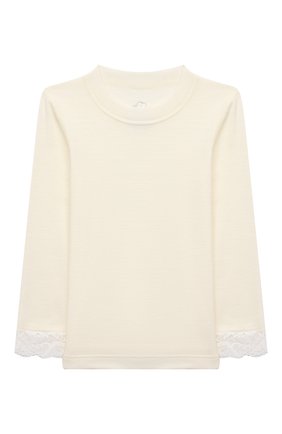 Детская комплект из лонгслива и брюк WOOL&COTTON бежевого цвета по цене 7320 руб., арт. BRUFPK | Фото 2 Детская комплект из лонгслива и брюк WOOL&COTTON бежевого цвета, арт. BRUFPK | Фото 2