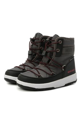 Детские утепленные сапоги MOON BOOT серого цвета по цене 9790 руб., арт. 965-34052500 | Фото 1 Детские утепленные сапоги MOON BOOT серого цвета, арт. 965-34052500 | Фото 1