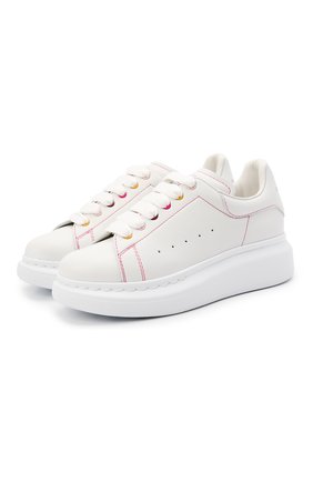 Детские кожаные кеды ALEXANDER MCQUEEN белого цвета по цене 25850 руб., арт. 587691/WHX1Q | Фото 1 Детские кожаные кеды ALEXANDER MCQUEEN белого цвета, арт. 587691/WHX1Q | Фото 1