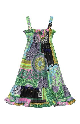 Женский хлопковый сарафан VERSACE разноцветного цвета по цене 47900 руб., арт. 1000050/1A00297 | Фото 1 Женский хлопковый сарафан VERSACE разноцветного цвета, арт. 1000050/1A00297 | Фото 1 (Материал внешний: Хлопок; Рукава: Короткие; Региональные ограничения белый список (Axapta Mercury): RU; Ростовка одежда: 12 мес | 80 см, 18 мес | 86 см, 24 мес | 92 см, 36 мес | 98 см, 9 мес | 74 см)