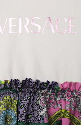 Женский хлопковое платье VERSACE разноцветного цвета по цене 19250 руб., арт. 1000354/1A00326 | Фото 3 Женский хлопковое платье VERSACE разноцветного цвета, арт. 1000354/1A00326 | Фото 3