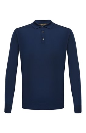 Мужское шерстяное поло LORO PIANA темно-синего цвета по цене 93500 руб., арт. FAI2551 | Фото 1 Мужское шерстяное поло LORO PIANA темно-синего цвета, арт. FAI2551 | Фото 1