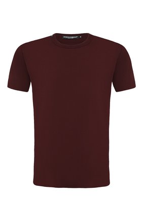 Мужская хлопковая футболка DOLCE & GABBANA бордового цвета по цене 21450 руб., арт. G8JX7T/FU7EQ | Фото 1 Мужская хлопковая футболка DOLCE & GABBANA бордового цвета, арт. G8JX7T/FU7EQ | Фото 1