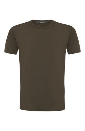 Мужская хлопковая футболка DOLCE & GABBANA хаки цвета по цене 27550 руб., арт. G8JX7T/FU7EQ | Фото 1 Мужская хлопковая футболка DOLCE & GABBANA хаки цвета, арт. G8JX7T/FU7EQ | Фото 1 (Стили: Кэжуэл; Рукава: Короткие; Длина (для топов): Стандартные; Материал внешний: Хлопок; Принт: Без принта; Региональные ограничения белый список (Axapta Mercury): RU)