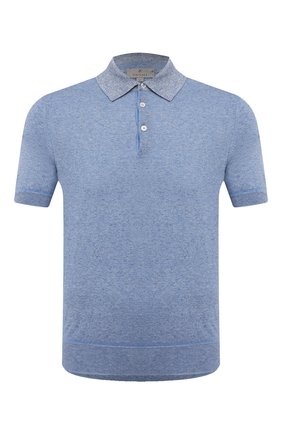 Мужское хлопковое поло CANALI голубого цвета по цене 32650 руб., арт. C0780/MK01140 | Фото 1 Мужское хлопковое поло CANALI голубого цвета, арт. C0780/MK01140 | Фото 1