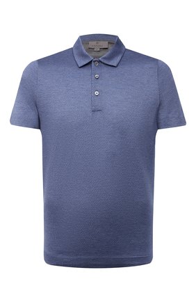Мужское хлопковое поло CANALI голубого цвета по цене 27200 руб., арт. T0238/MJ01154 | Фото 1 Мужское хлопковое поло CANALI голубого цвета, арт. T0238/MJ01154 | Фото 1