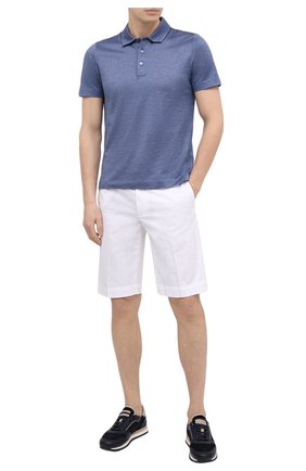 Мужское хлопковое поло CANALI голубого цвета по цене 27200 руб., арт. T0238/MJ01154 | Фото 2 Мужское хлопковое поло CANALI голубого цвета, арт. T0238/MJ01154 | Фото 2