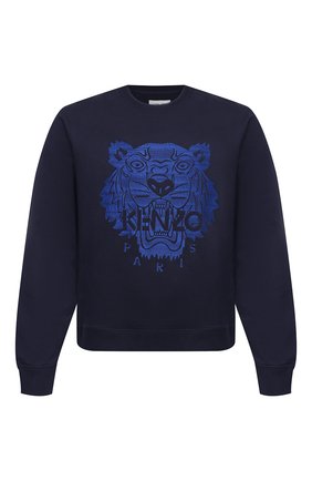Мужской хлопковый свитшот KENZO темно-синего цвета по цене 23650 руб., арт. FB55SW1174XF | Фото 1 Мужской хлопковый свитшот KENZO темно-синего цвета, арт. FB55SW1174XF | Фото 1