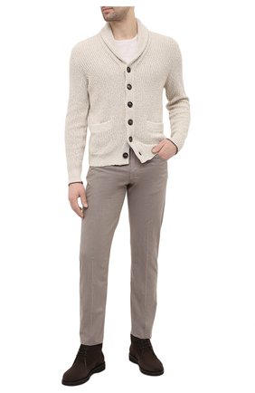 Мужские хлопковые брюки KITON бежевого цвета, арт. UPNJSJ07T40 | Фото 2 (Случай: Повседневный; Стили: Кэжуэл; Длина (брюки, джинсы): Стандартные; Материал внешний: Хлопок; Региональные ограничения белый список (Axapta Mercury): RU)