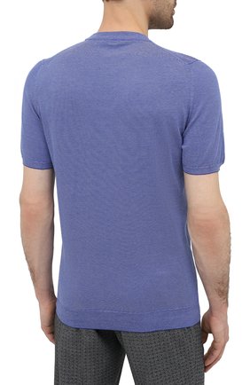 Мужской хлопковый джемпер KITON синего цвета, арт. UK938 | Фото 4 (Мужское Кросс-КТ: Джемперы; Рукава: Короткие; Длина (для топов): Стандартные; Принт: С принтом; Региональные ограничения белый список (Axapta Mercury): RU; Материал внешний: Хлопок; Вырез: Круглый; Стили: Кэжуэл)