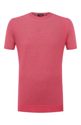 Мужской хлопковый джемпер KITON красного цвета по цене 78950 руб., арт. UK938 | Фото 1 Мужской хлопковый джемпер KITON красного цвета, арт. UK938 | Фото 1 (Стили: Кэжуэл; Длина (для топов): Стандартные; Рукава: Короткие; Материал внешний: Хлопок; Мужское Кросс-КТ: Джемперы; Принт: С принтом; Вырез: Круглый)