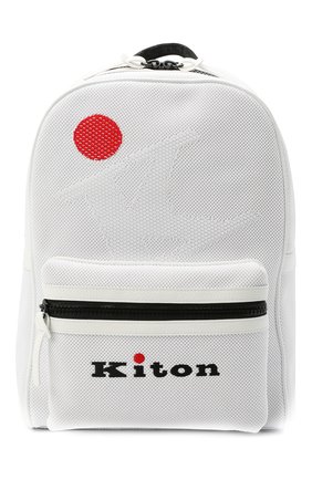 Мужской текстильный рюкзак KITON белого цвета, арт. UBFITKN00820 | Фото 1 (Материал: Текстиль; Ремень/цепочка: На ремешке; Размер: large)