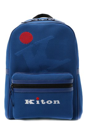Мужской текстильный рюкзак KITON синего цвета, арт. UBFITKN00820 | Фото 1 (Материал: Текстиль; Ремень/цепочка: На ремешке; Размер: large)
