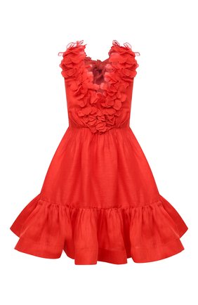 Женское платье из шелка и льна ZIMMERMANN красного цвета по цене 115500 руб., арт. 9594DAND | Фото 1 Женское платье из шелка и льна ZIMMERMANN красного цвета, арт. 9594DAND | Фото 1