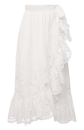 Женская хлопковая юбка ZIMMERMANN белого цвета по цене 69300 руб., арт. 9881SLLU | Фото 1 Женская хлопковая юбка ZIMMERMANN белого цвета, арт. 9881SLLU | Фото 1