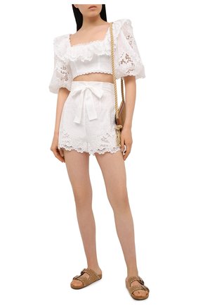 Женские хлопковые шорты ZIMMERMANN белого цвета по цене 36500 руб., арт. 9958ALLU | Фото 2 Женские хлопковые шорты ZIMMERMANN белого цвета, арт. 9958ALLU | Фото 2
