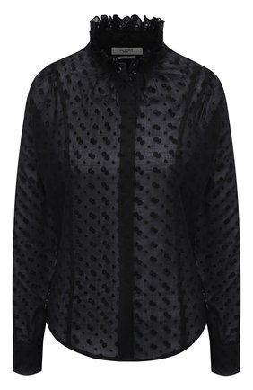 Женская хлопковая блузка ISABEL MARANT ETOILE черного цвета по цене 33650 руб., арт. HT2039-21P032E/TERZALI | Фото 1 Женская хлопковая блузка ISABEL MARANT ETOILE черного цвета, арт. HT2039-21P032E/TERZALI | Фото 1