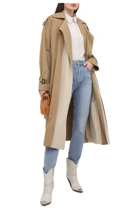 Женская хлопковая рубашка ISABEL MARANT светло-серого цвета по цене 49950 руб., арт. HT2060-21P013I/KIGALKI | Фото 2 Женская хлопковая рубашка ISABEL MARANT светло-серого цвета, арт. HT2060-21P013I/KIGALKI | Фото 2
