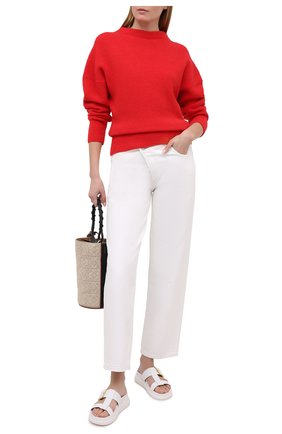 Женский шерстяной свитер ISABEL MARANT ETOILE красного цвета по цене 42950 руб., арт. PU1525-21P057E/HALDEN | Фото 2 Женский шерстяной свитер ISABEL MARANT ETOILE красного цвета, арт. PU1525-21P057E/HALDEN | Фото 2